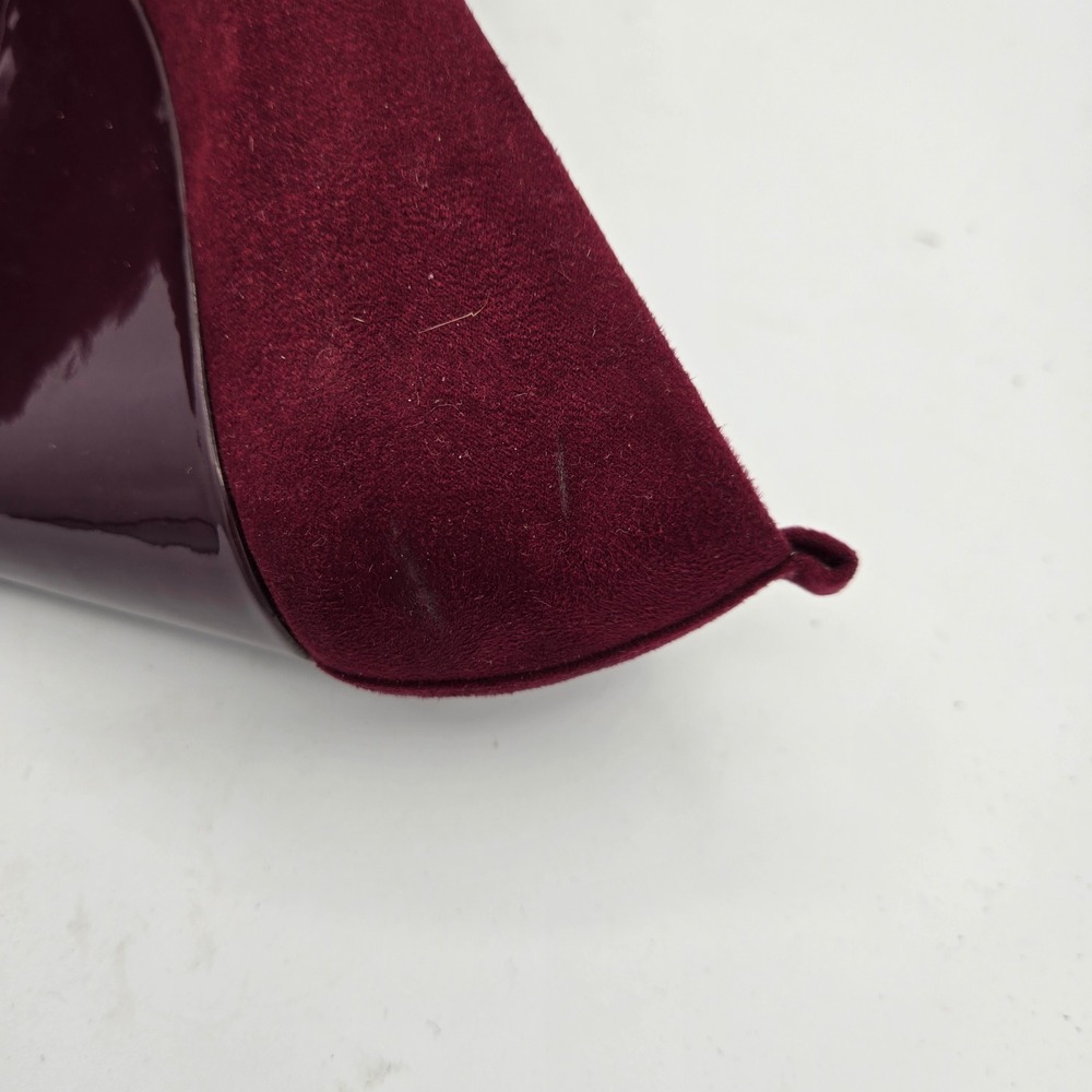 LifeStride Paris Wedge Shoes Burgundy Suede‎ Patent Elastic Comfort 8.5W - Picture 7 of 10